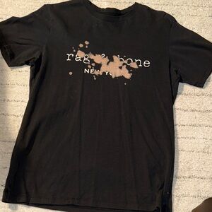 Rag & Bone Black T-Shirt with Graphic Print